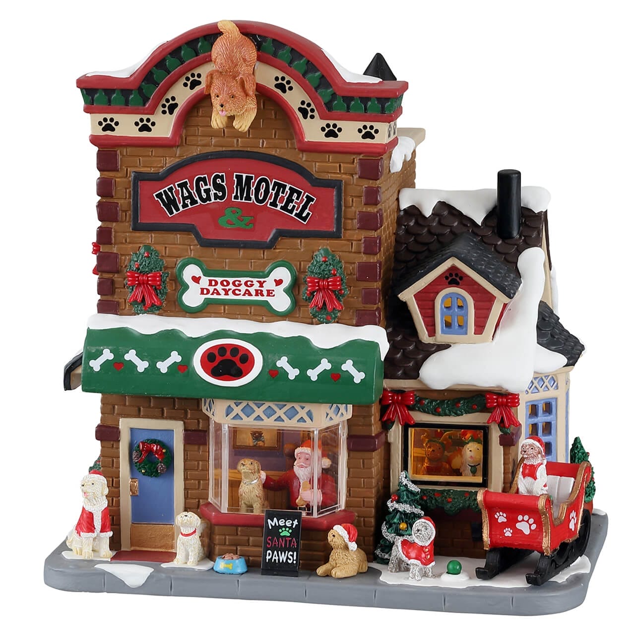 lemax-meet-santa-paws-motel-lumineux-caddington-village image 1