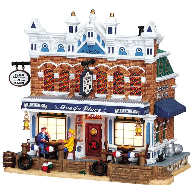 lemax-greg-s-place-pub-pub-miniature-lumineux-enchanted-forest image 1