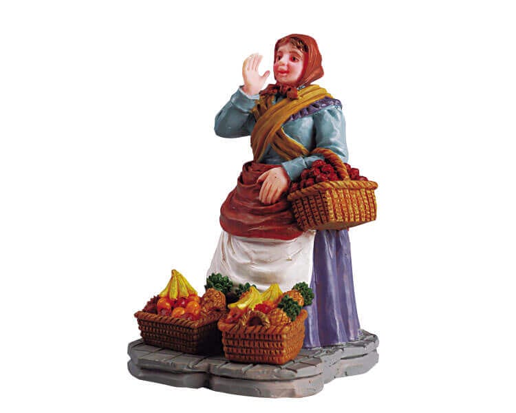 lemax-fruit-peddler-marchand-de-fruits-miniature-village-no-l image 1