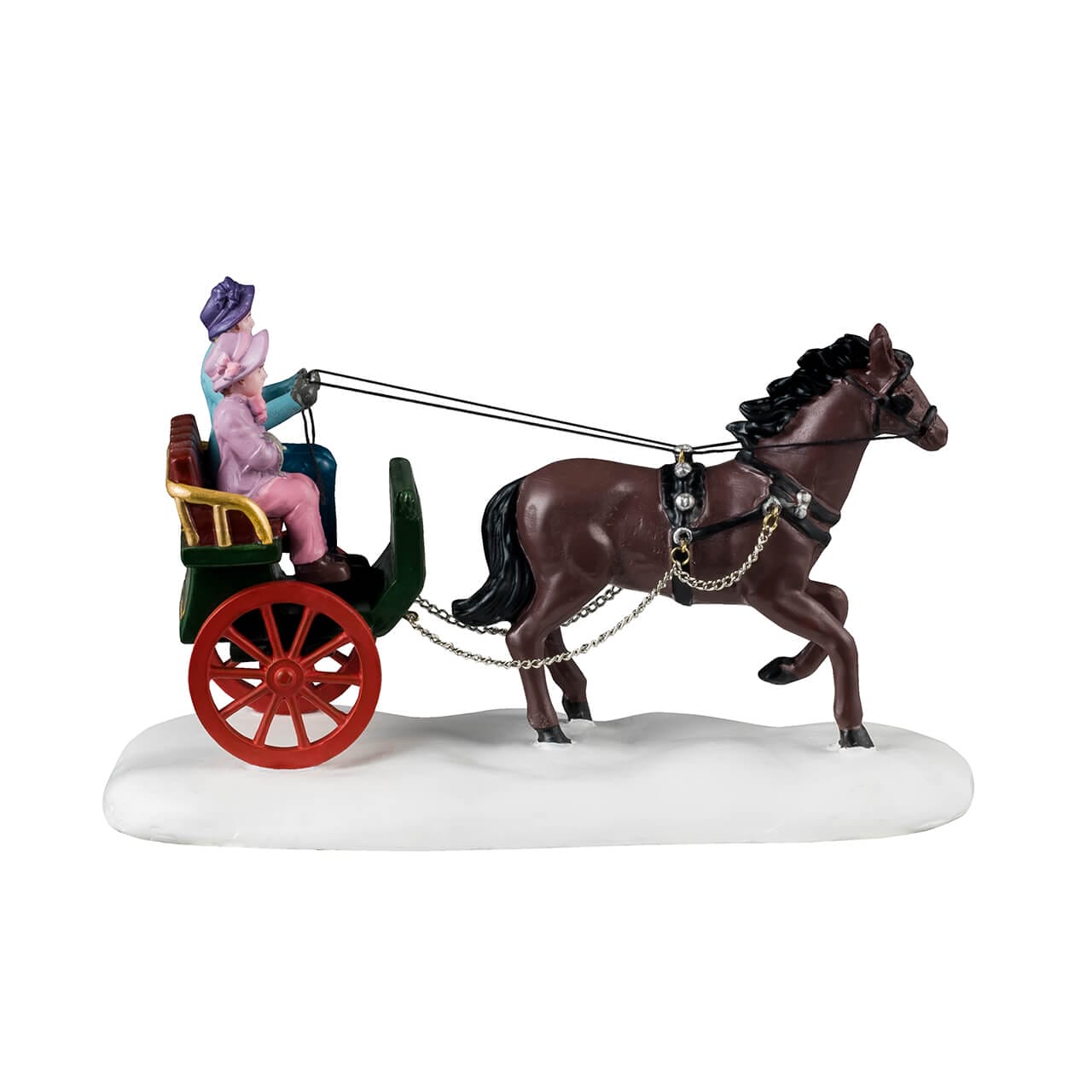 lemax-winter-carriage-ride-cal-che-d-hiver-avec-personnages-caddington image 2