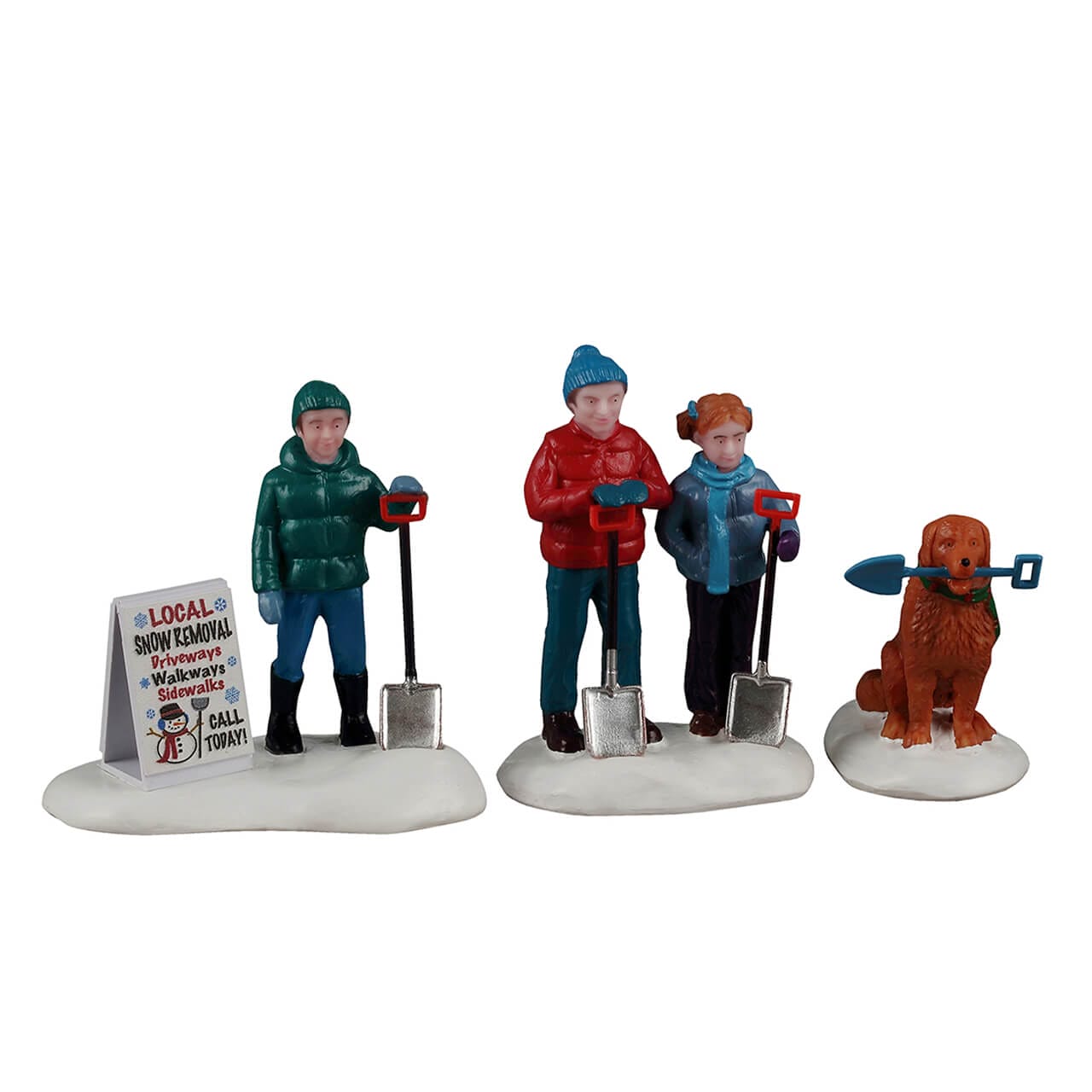lemax-neighborhood-snow-shovelers-figurines-miniature-d-neigeurs image 2