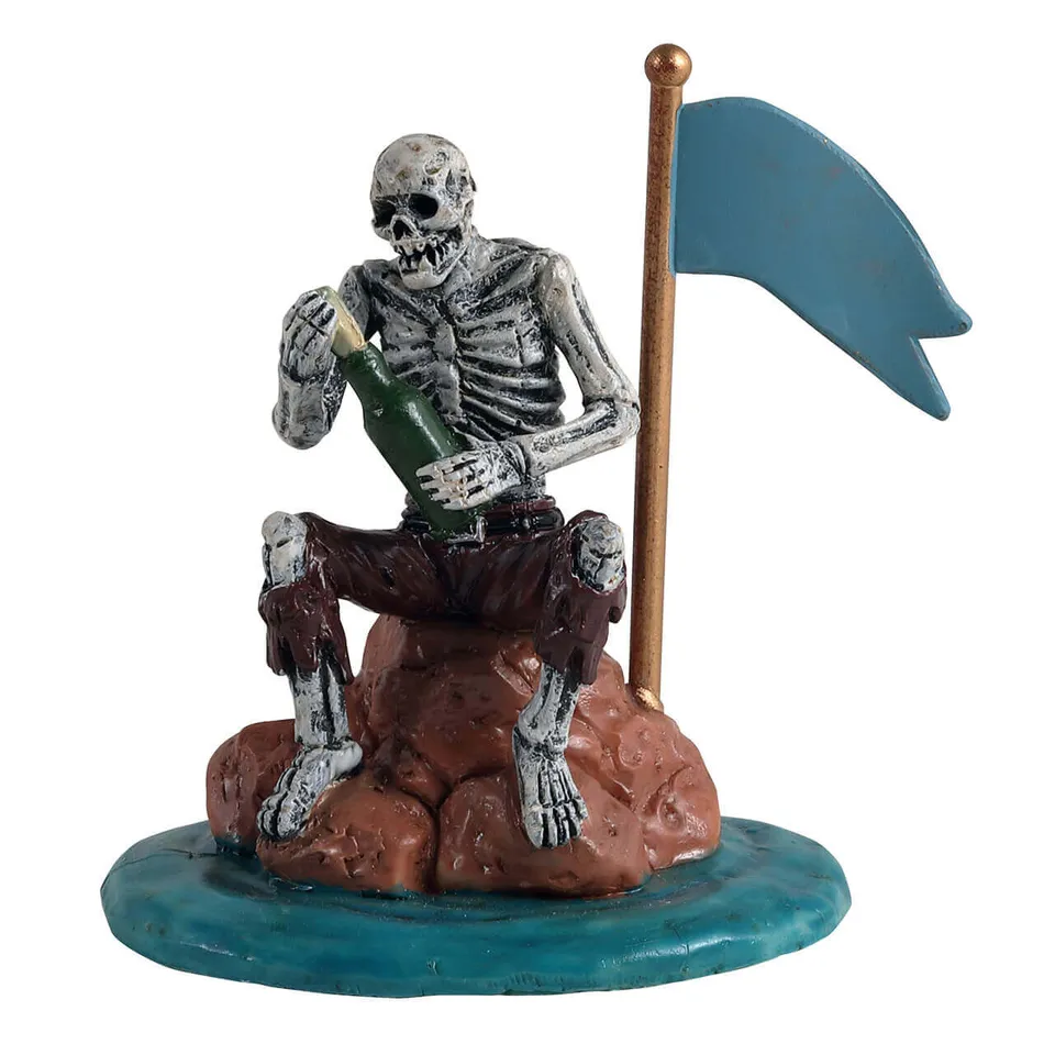 lemax-message-in-a-bottle-figurine-spooky-town-squelette image 1