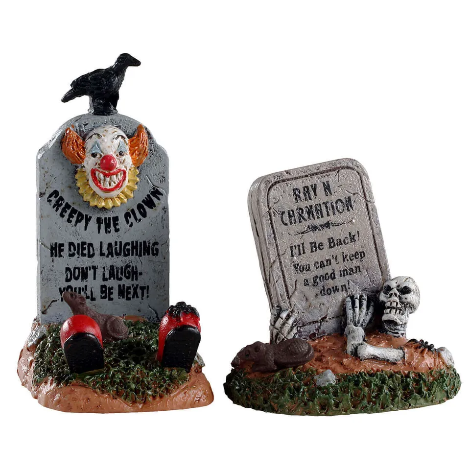 lemax-crazy-headstones-pierres-tombales-miniatures-spooky-town image 1