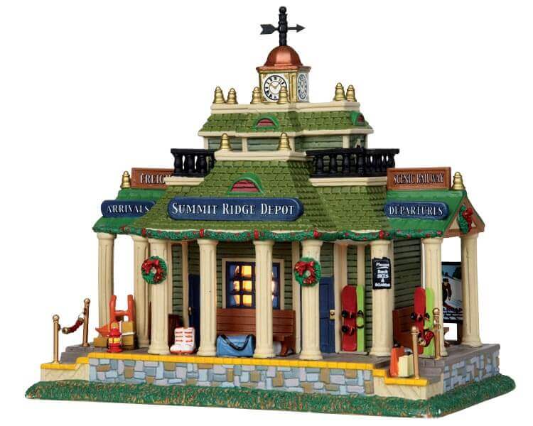 lemax-summit-ridge-depot-gare-de-village-miniature-lumineuse image 1
