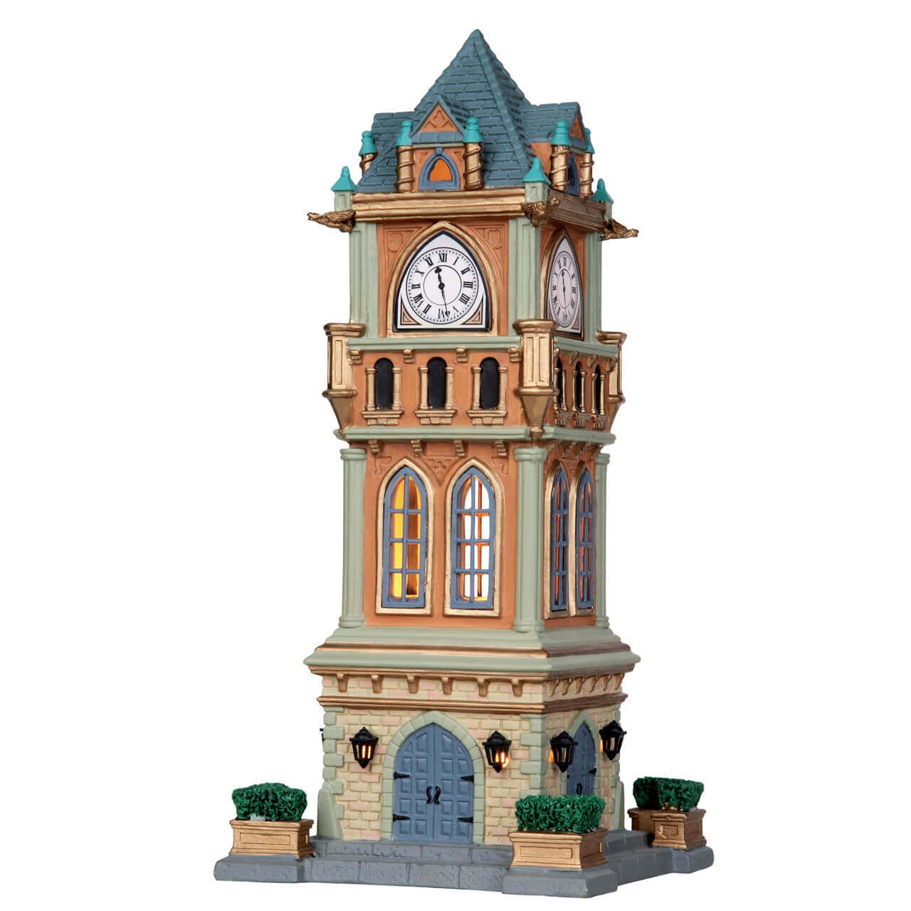 lemax-municipal-clock-tower-tour-horloge-miniature-caddington image 1