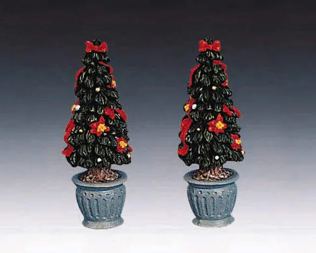 lemax-x-mas-tree-w-poinsettias-sapin-miniature-de-no-l image 1
