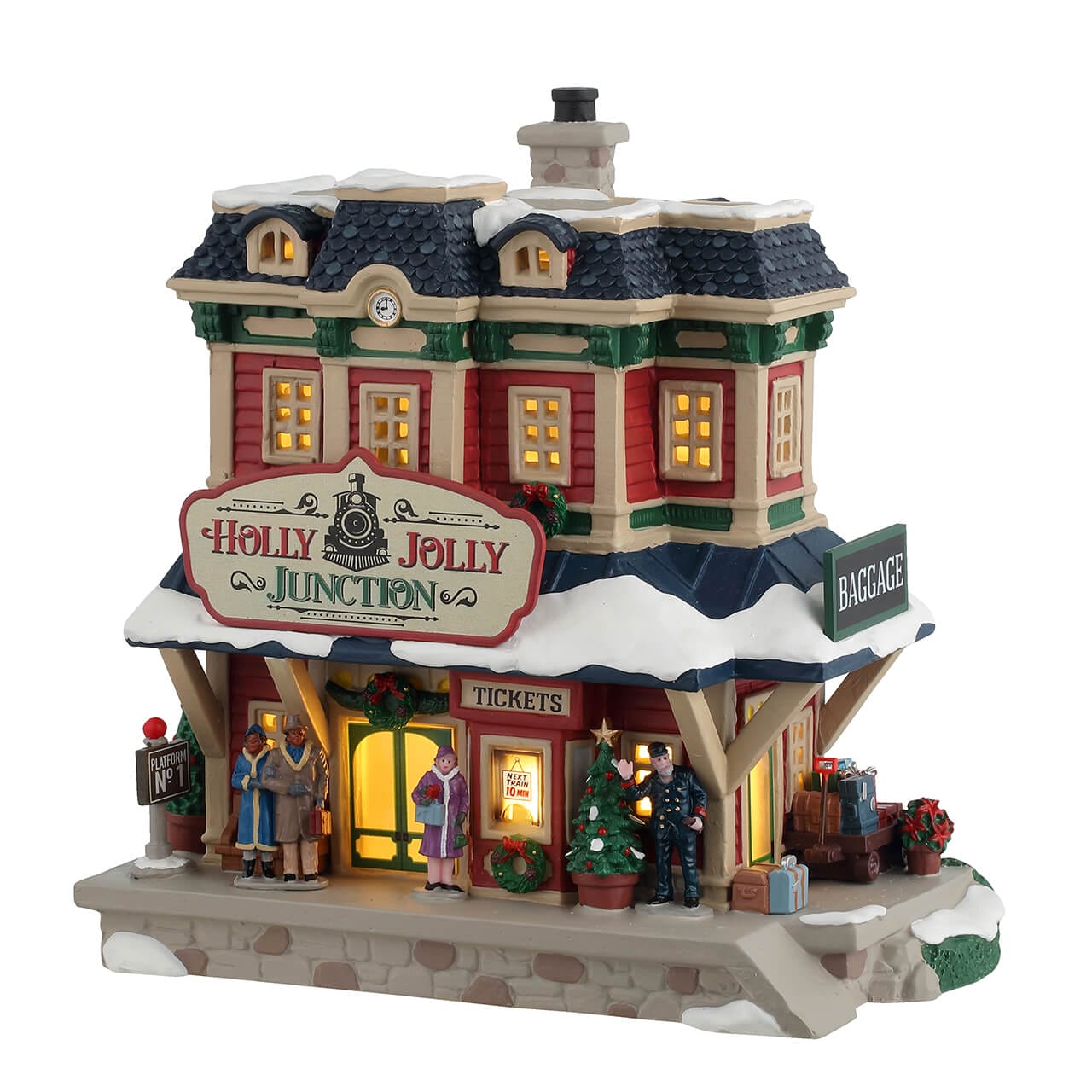 lemax-holly-jolly-junction-gare-miniature-lumineuse-de-no-l-caddington image 1