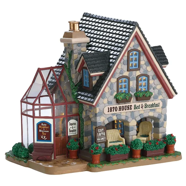 lemax-1870-house-bed-breakfast-maison-village-miniature-lumineuse image 1
