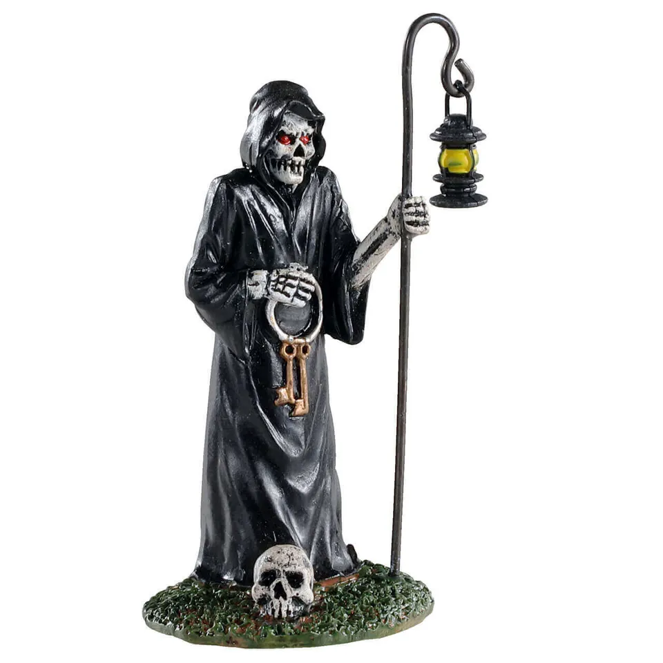 lemax-keymaster-squelette-gardien-lumineux-spooky-town image 1