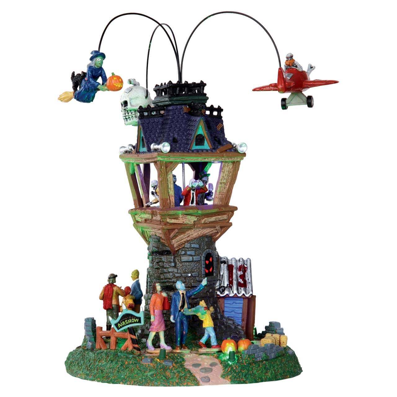 lemax-spooky-town-airshow-set-of-2-figurines-anim-es-halloween image 1