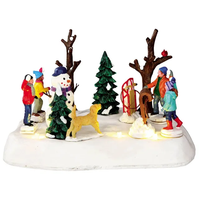 lemax-look-out-figurine-bataille-de-boules-de-neige-anim-e image 1