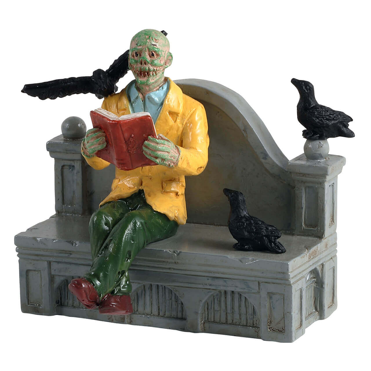 lemax-reading-in-peace-spooky-town-figurine-monstre-qui-lit image 1