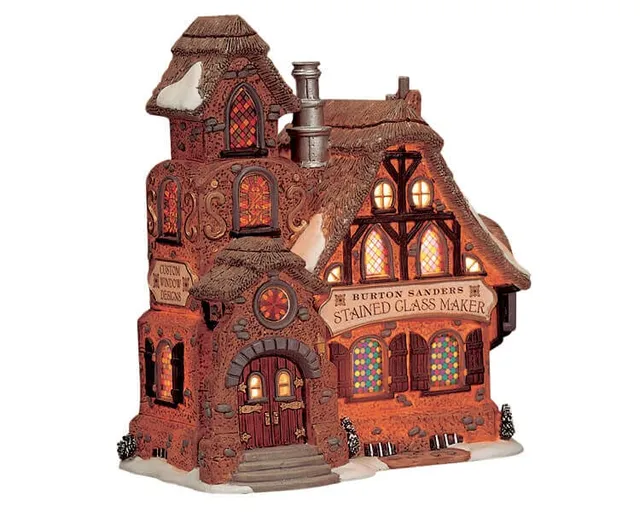 lemax-stained-glass-maker-maison-artisan-village-de-no-l image 1