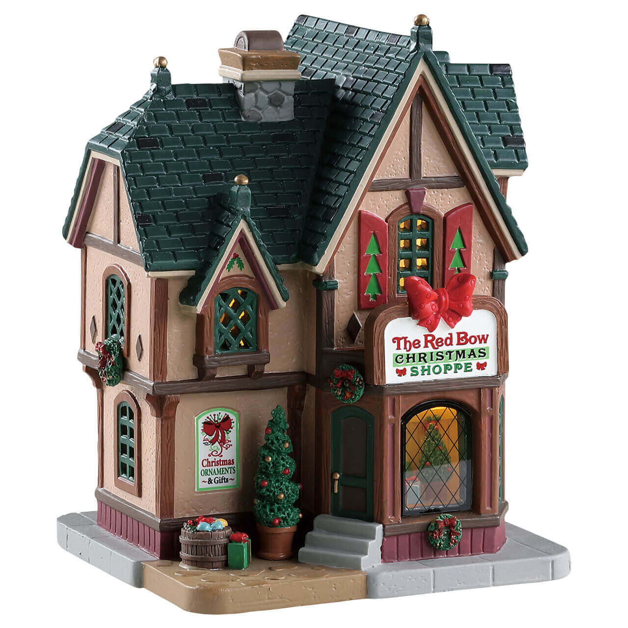 lemax-the-red-bow-christmas-shoppe-boutique-miniature-lumineuse-de-no-l image 4