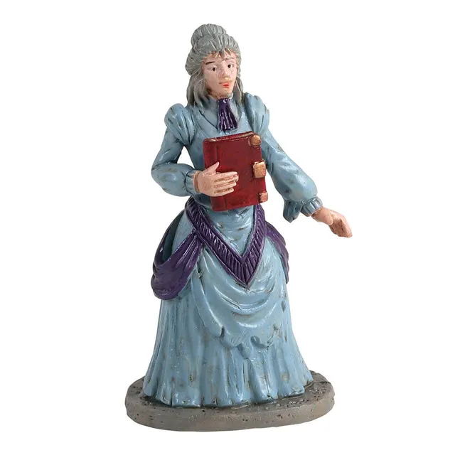 lemax-miss-terry-the-bookstore-owner-figurine-village-de-no-l image 1