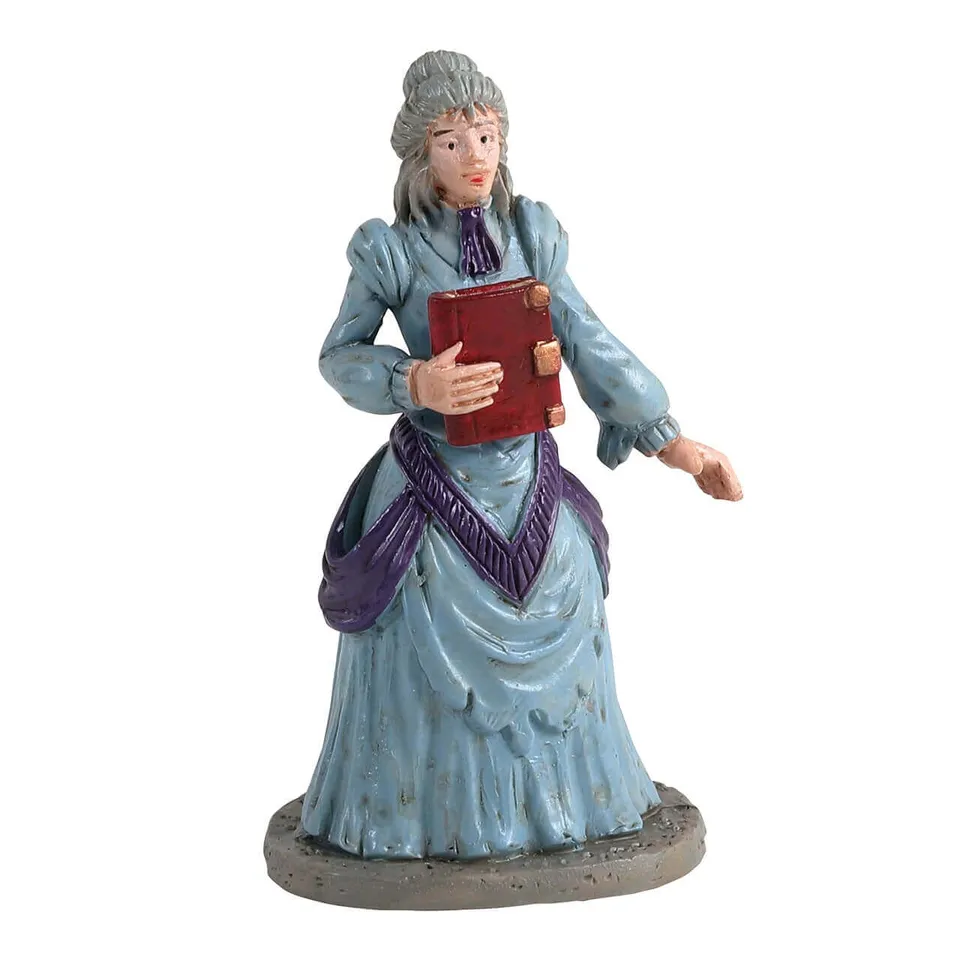 lemax-miss-terry-the-bookstore-owner-figurine-village-de-no-l image 1