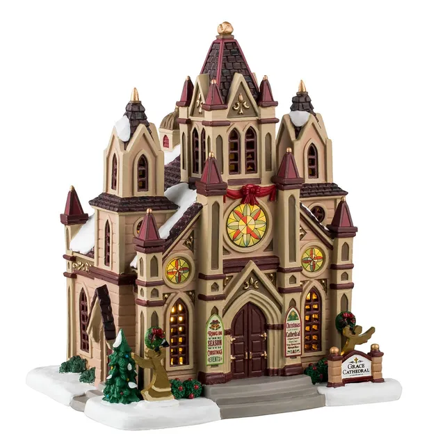 lemax-grace-cathedral-glise-lumineuse-caddington-village image 1