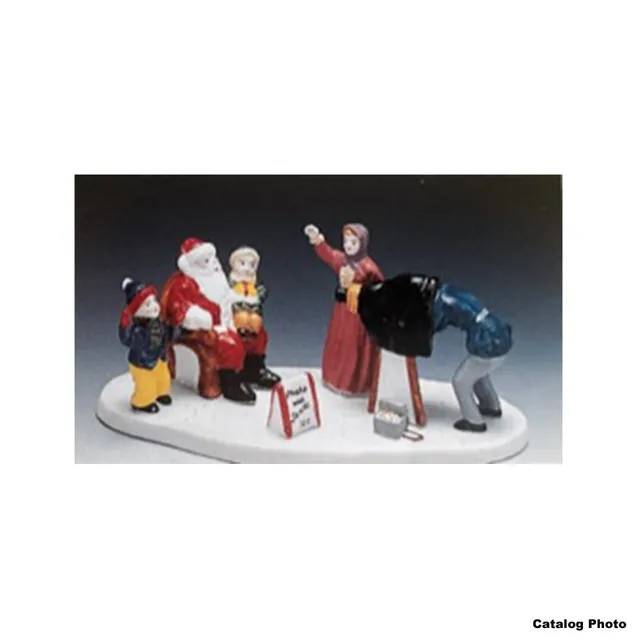 lemax-photo-with-santa-figurine-miniature-pour-village-de-no-l image 1