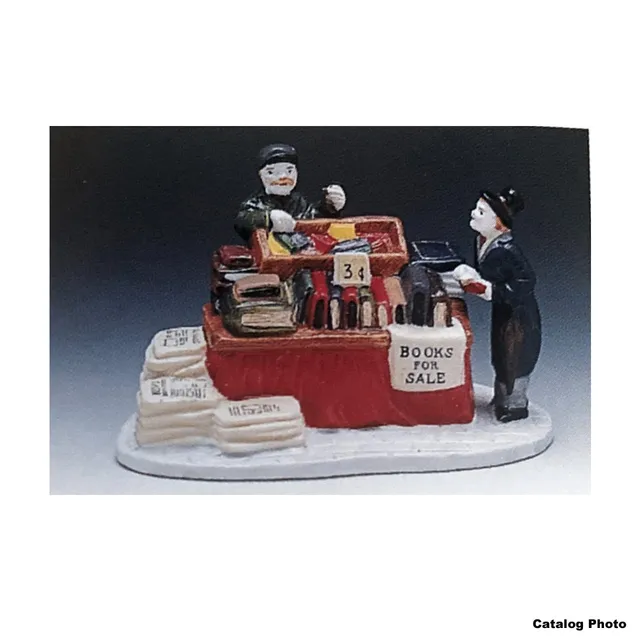 lemax-book-vendor-marchand-de-livres-village-de-no-l image 1