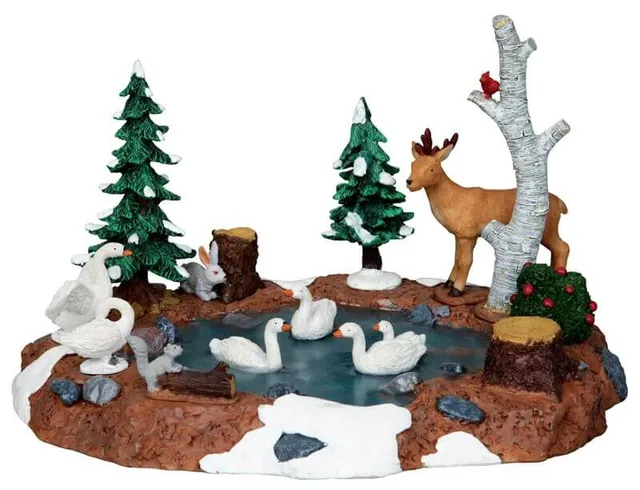 lemax-the-swan-pond-bassin-aux-cygnes-miniature image 1