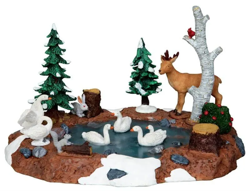 lemax-the-swan-pond-bassin-aux-cygnes-miniature image 1