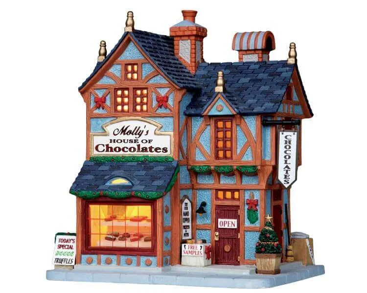 lemax-molly-s-house-of-chocolates-b-timent-miniature-lumineux image 1