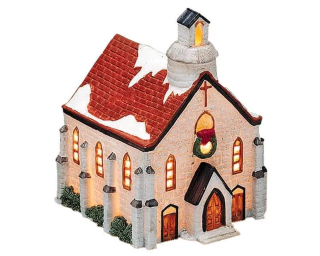 lemax-stone-chapel-chapelle-en-pierre-lumineuse image 1