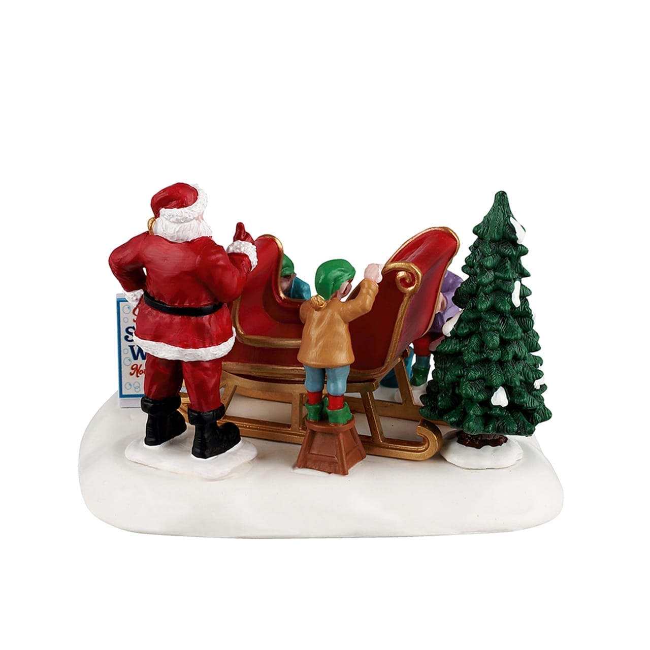 lemax-santa-s-sleigh-wash-sc-ne-anim-e-tra-neau-du-p-re-no-l image 4