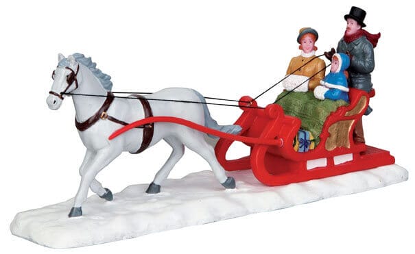 lemax-fancy-victorian-sleigh-tra-neau-victorien-pour-village-de-no-l image 1