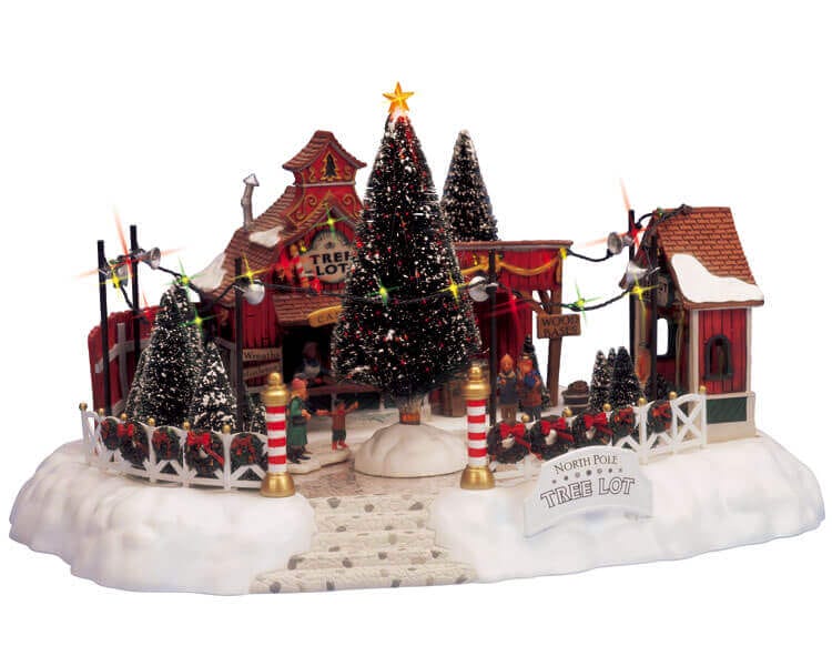 lemax-animated-tree-lot-marchand-de-sapins-anim-lumineux image 1