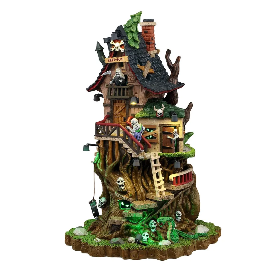 lemax-petrified-forest-tree-house-maison-hant-e-spooky-town image 1