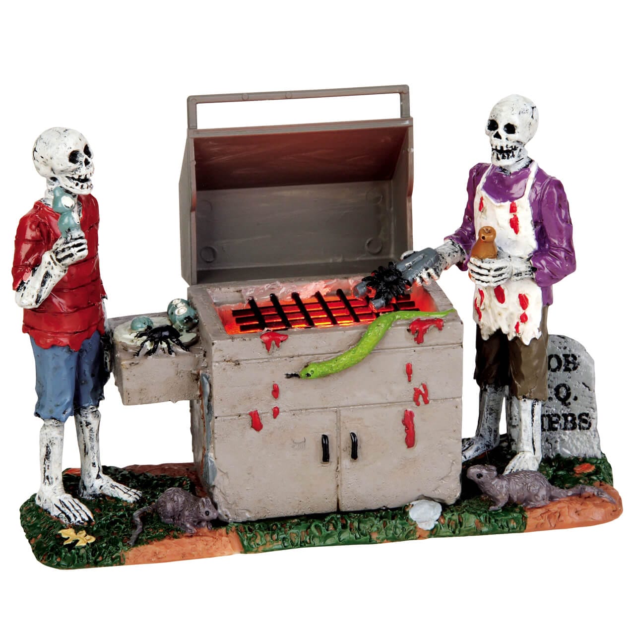 lemax-gory-grillin-sc-ne-miniature-barbecue-lumineux-spooky-town image 5