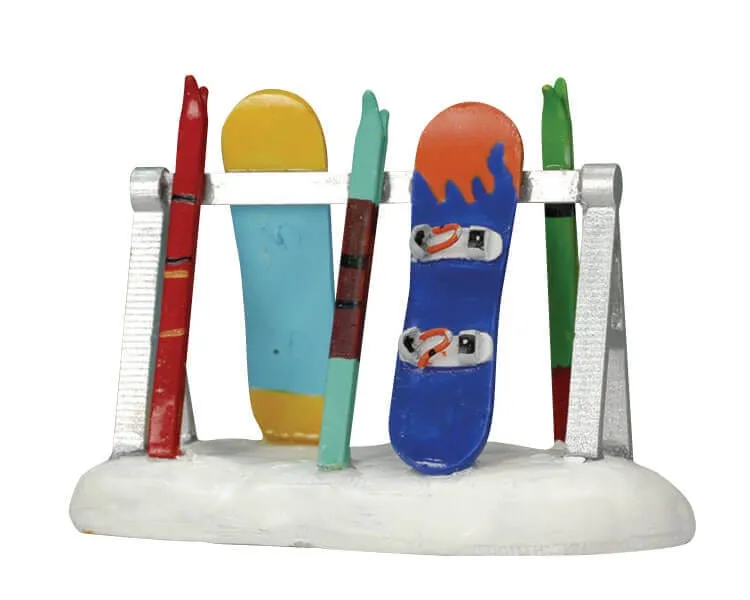 lemax-ski-rack-accessoire-porte-skis-village-miniature image 1