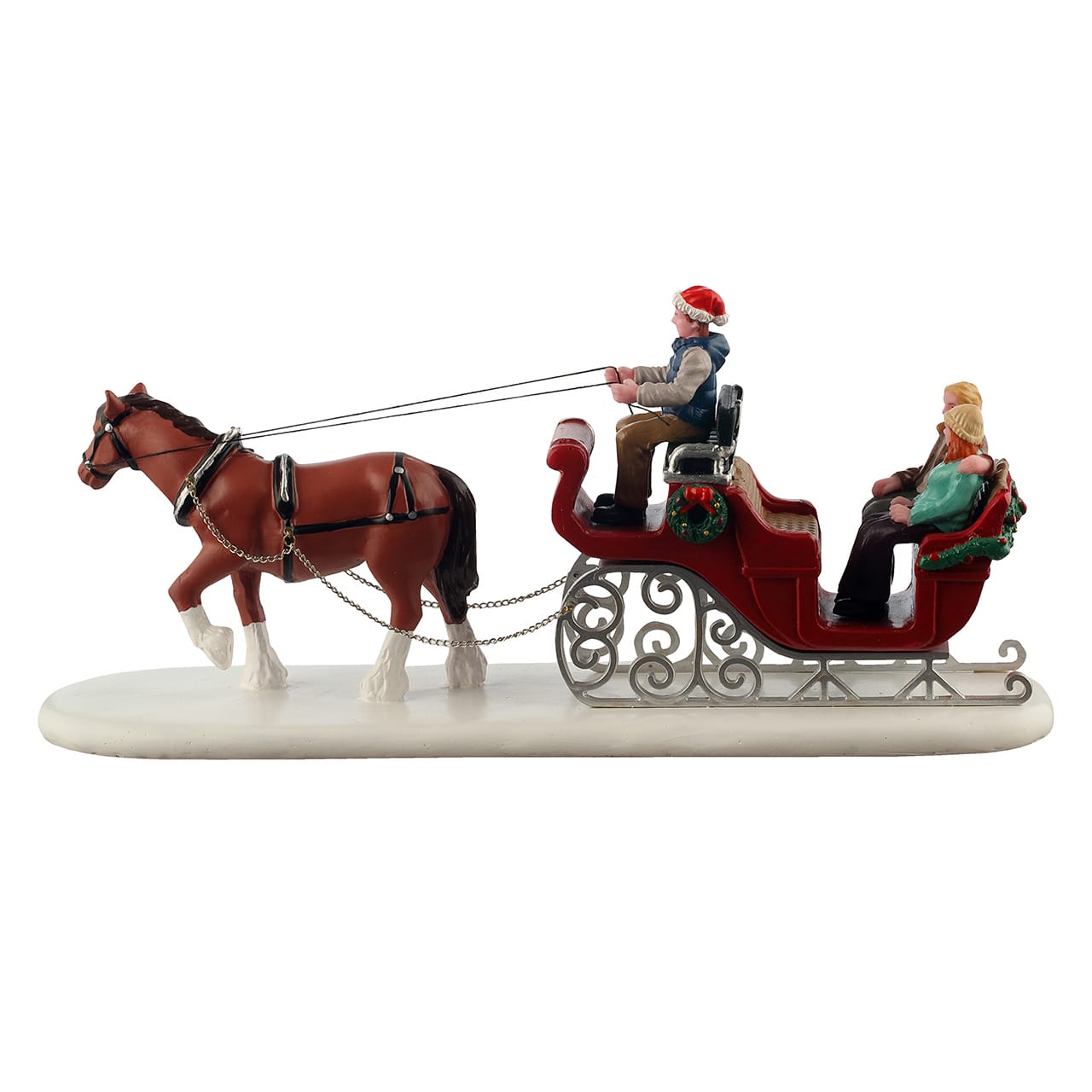 lemax-holiday-sleigh-ride-figurine-tra-neau-romantique-enneig image 4