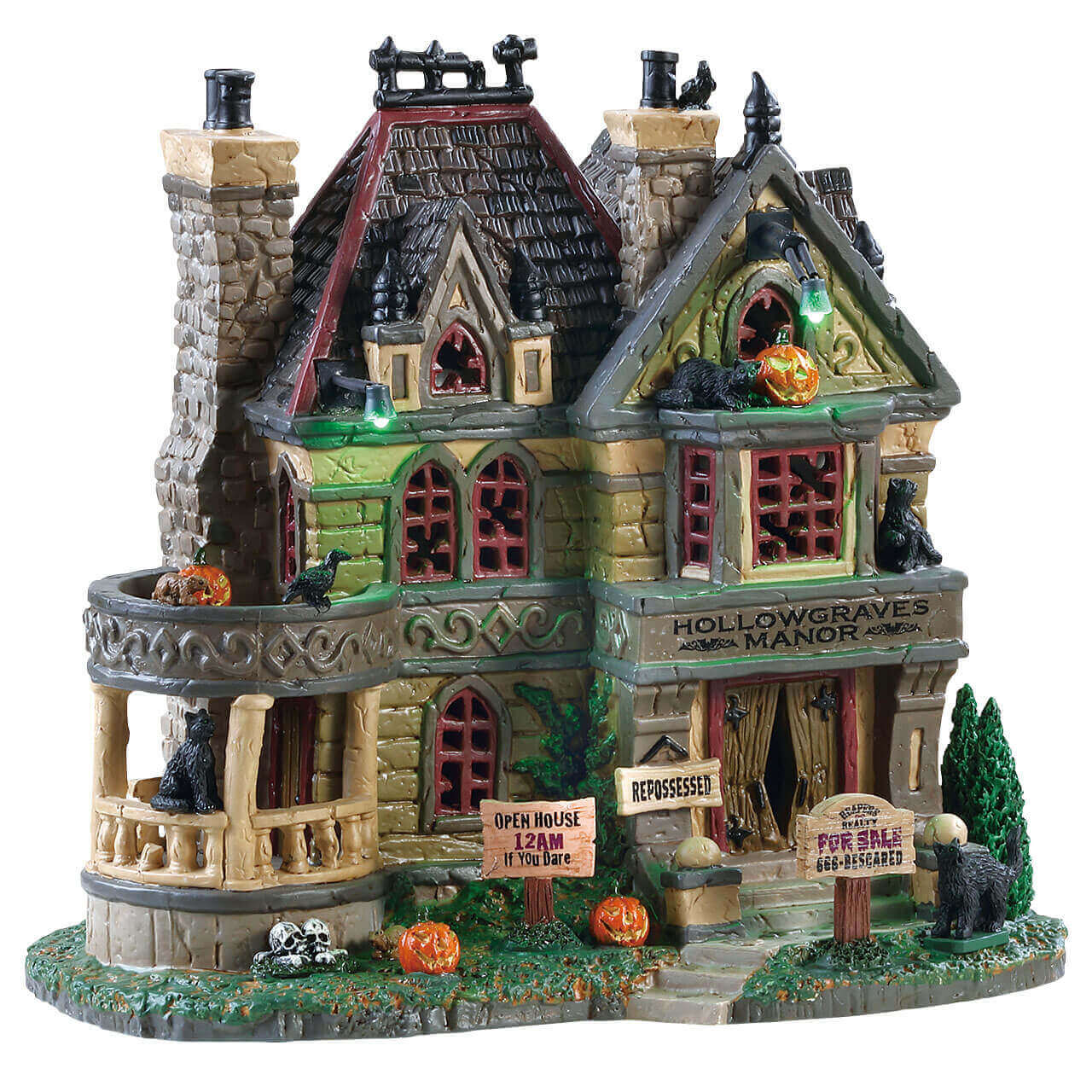lemax-hollowgraves-manor-manoir-hant-lumineux-spooky-town image 1