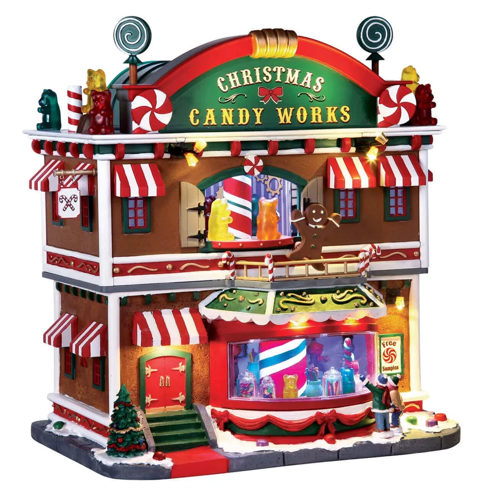 lemax-christmas-candy-works-fabrique-de-bonbons-village-de-no-l-lumineuse image 1