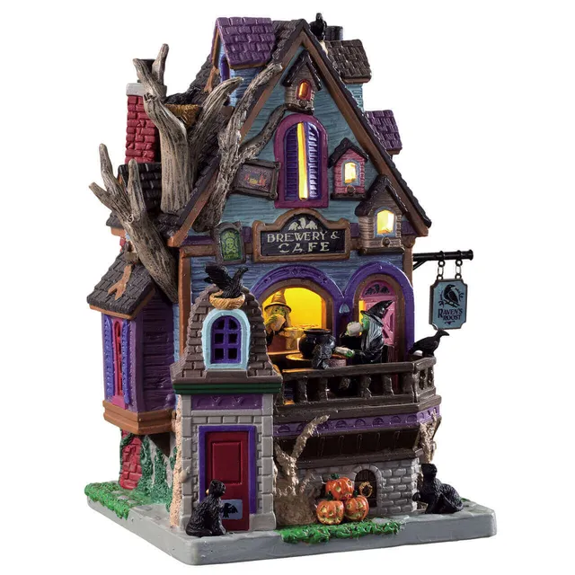 lemax-raven-s-roost-brewery-cafe-b-timent-lumineux-spooky-town image 1