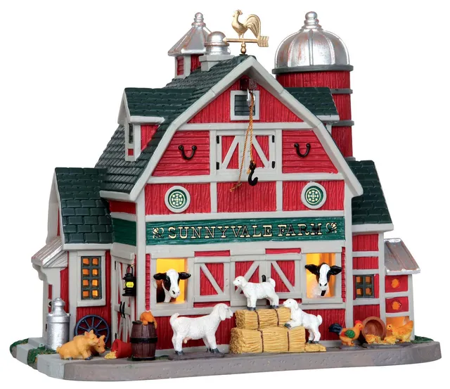 lemax-sunnyvale-farm-b-timent-lumineux-village-miniature image 1