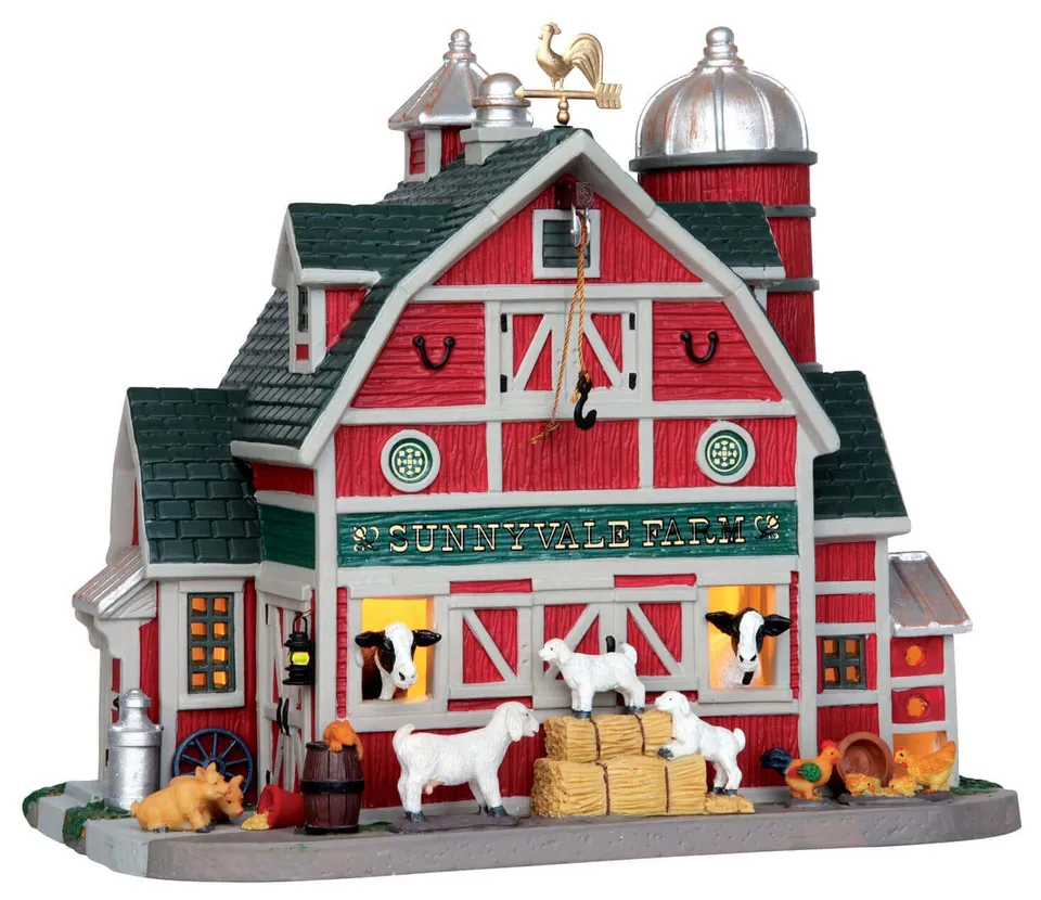 lemax-sunnyvale-farm-b-timent-lumineux-village-miniature image 1