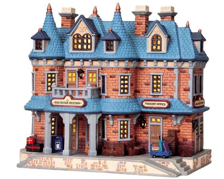 lemax-big-river-station-gare-miniature-lumineuse-village-de-no-l image 1