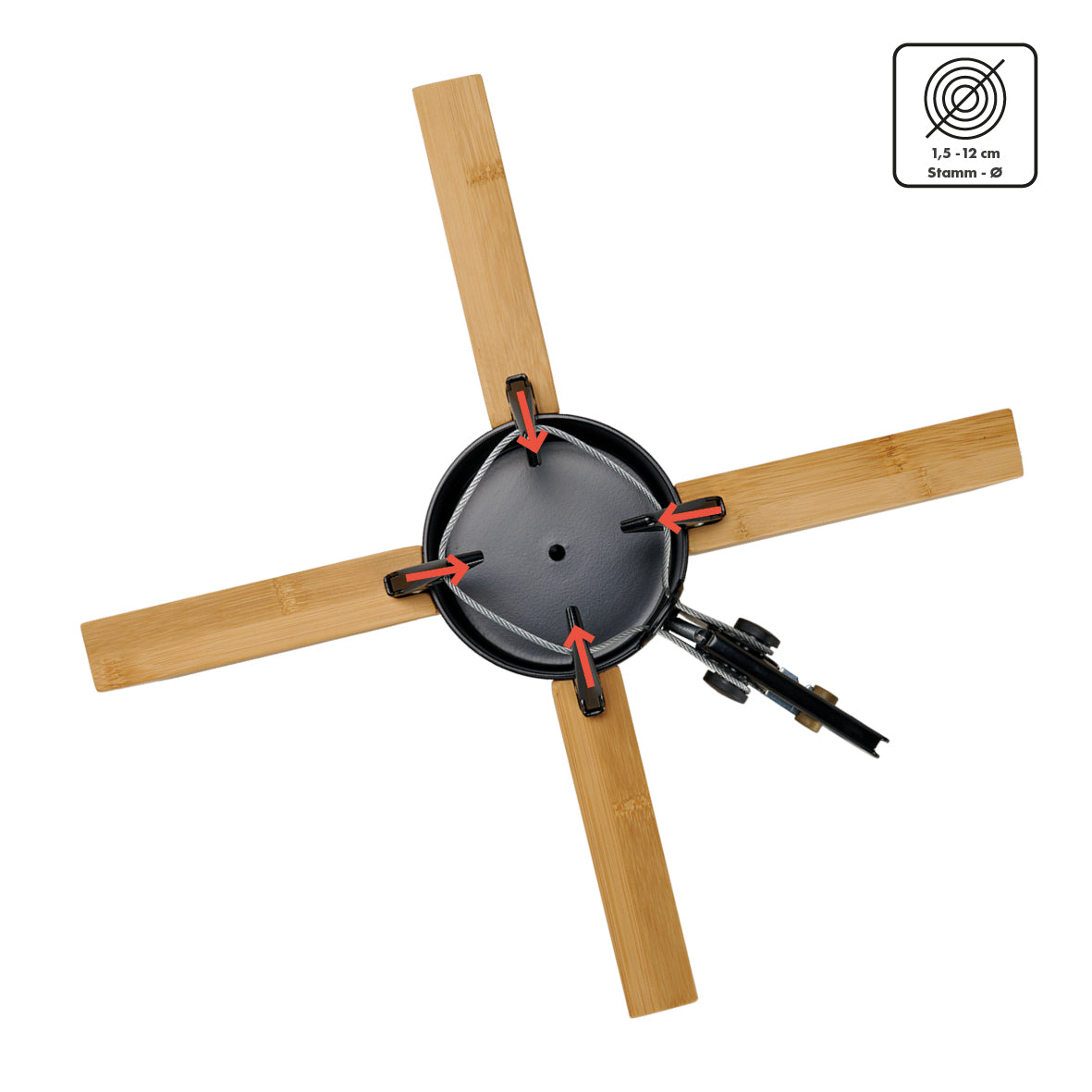 krinner-kopenhagen-bambus-pied-de-sapin-design-2-5-m-12-cm image 2