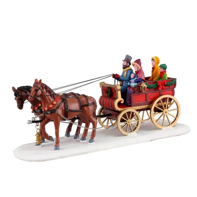 lemax-carriage-cheer-cal-che-chevaux-village-de-no-l image 1