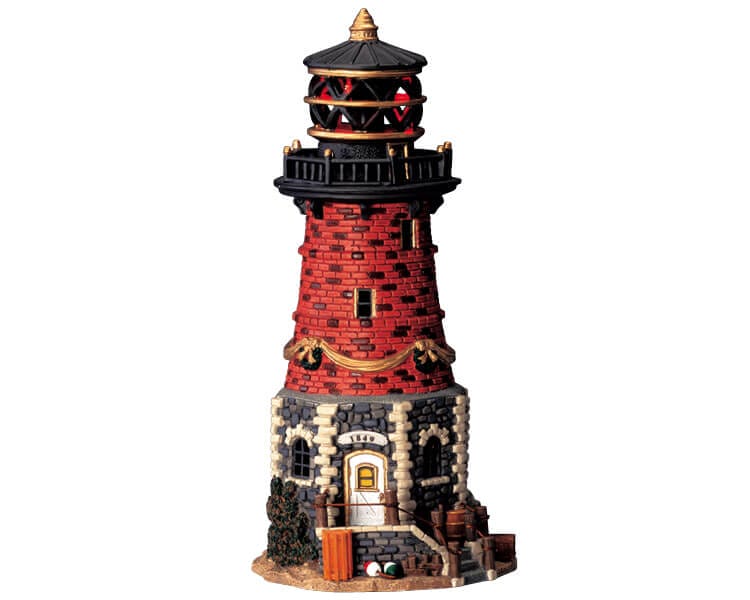 lemax-old-jetty-lighthouse-phare-miniature-lumineux-village-de-no-l image 1