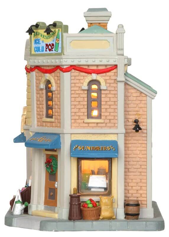 lemax-gibson-s-general-store-b-timent-lumineux-picerie-village-de-no-l image 2