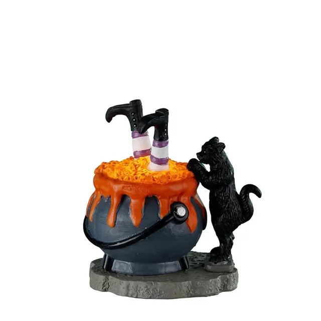 lemax-witchy-cauldron-figurine-sorci-re-et-chaudron-spooky-town image 1