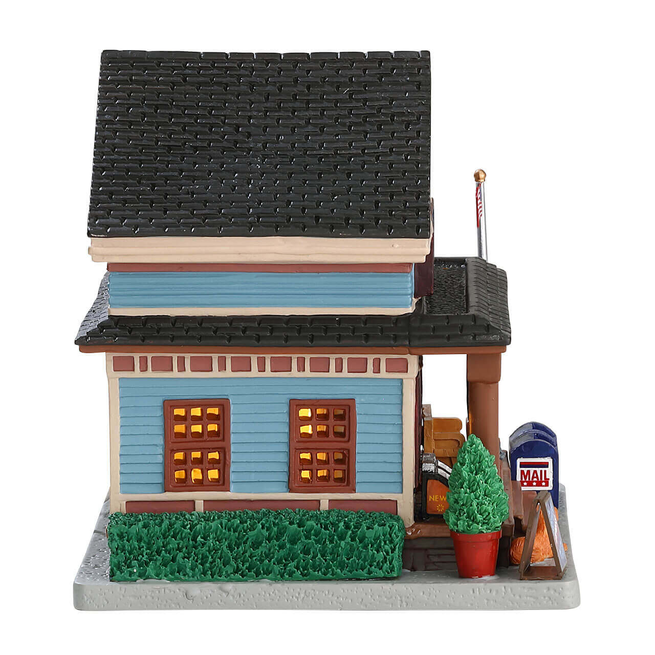 lemax-green-view-post-office-maison-miniature-lumineuse-bureau-de-poste image 3