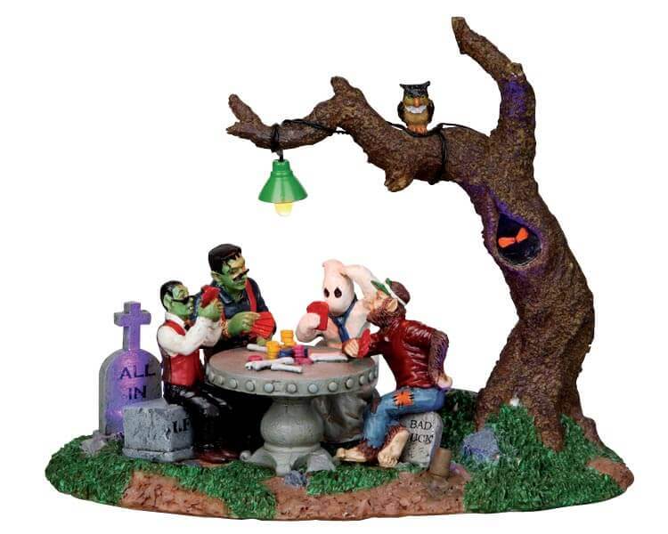 lemax-creeps-playing-poker-figurine-halloween-spooky-town image 1