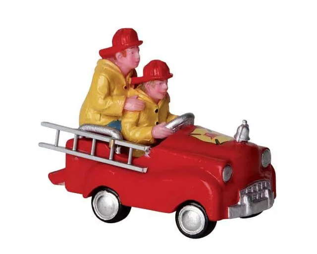 lemax-pedal-car-firemen-figurine-village-de-no-l image 1