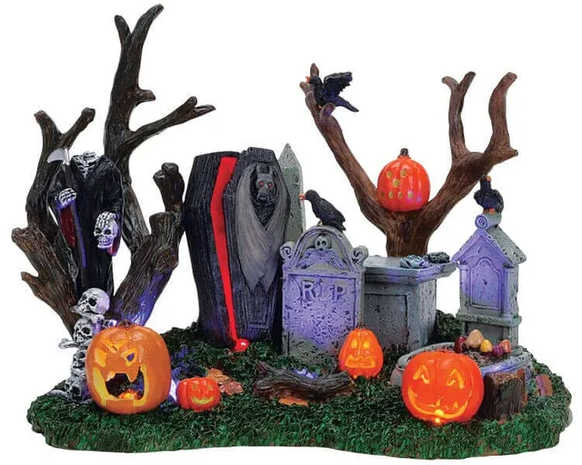 lemax-grim-reaper-graveyard-d-cor-miniature-spooky-town-lumineux image 1