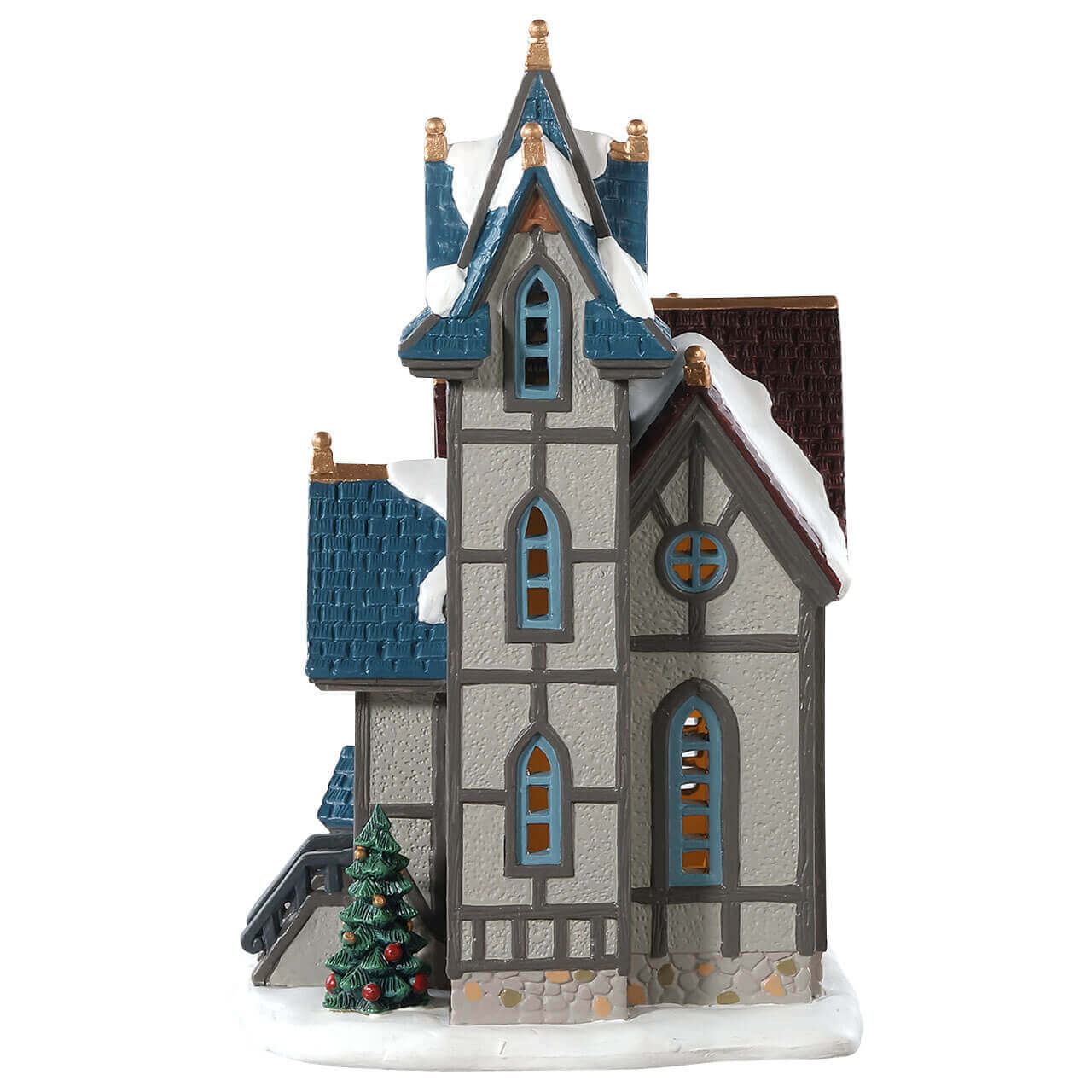 lemax-all-ye-faithful-church-glise-lumineuse-village-de-no-l-miniature image 2